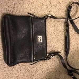 Black leather cross body